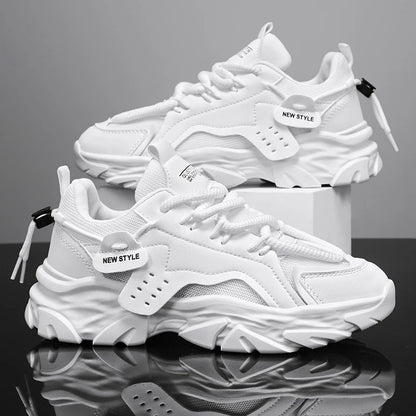 Mens Shoe Breathable Thick Soled Casual Sneakers Outdoor Running Four Seasons New Tennis Men Soft Soles Comfort Male Sneakers