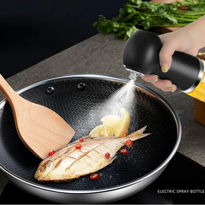 Electric Olive Oil Sprayer Bottle Rechargeable Kitchen Utensils Oil Dispenser BBQ Novelty Accessories for Home Kitchen Cooking