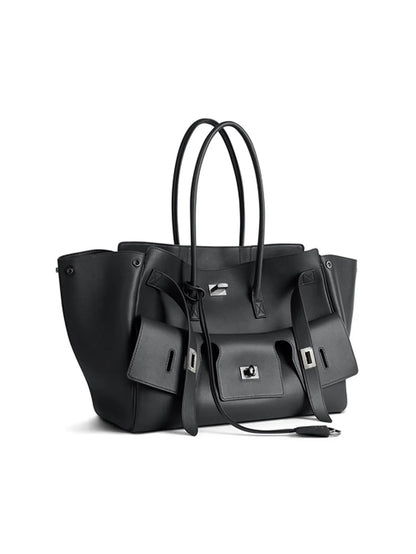 New Women's Tote Bag, Fashionable and Simple Casual Bag, High-End Shoulder Bag, Large-Capacity Commuter Bag, Trendy Handbag, Water-Repellent Shopping Bag