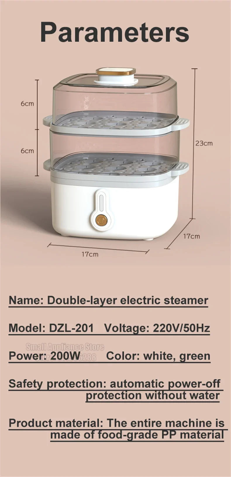 Mini Steamer Electric Steam Pot Cooking Steaming Home Two-layer Transparent Food Dumplings Household Pan Warmer Multicooker