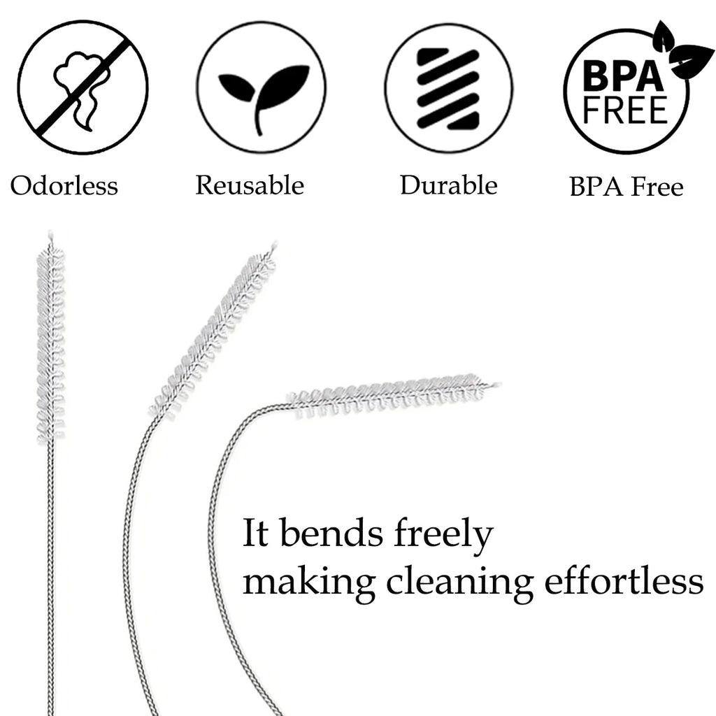 Straw Cleaner Brush Kit for Stanley - (4-Size) Extra Long Pipe Cleaners, Straw Cleaning Brush for Tumbler, Bottle
