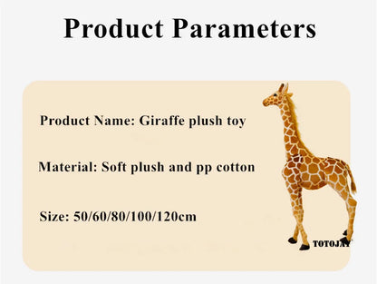 50-120cm Giant Real Life Giraffe Plush Toys High Quality Stuffed Animals Dolls Soft Kids Children Baby Birthday Gift Room Decor