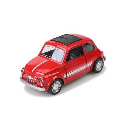 Retro Fiat Alloy Pull-back Car, Simulated  Scale Alloy Pull-back Car, Children's Toy Gift. Birthday Gift.