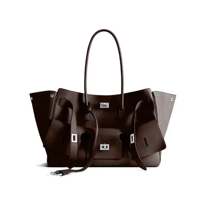 New Women's Tote Bag, Fashionable and Simple Casual Bag, High-End Shoulder Bag, Large-Capacity Commuter Bag, Trendy Handbag, Water-Repellent Shopping Bag