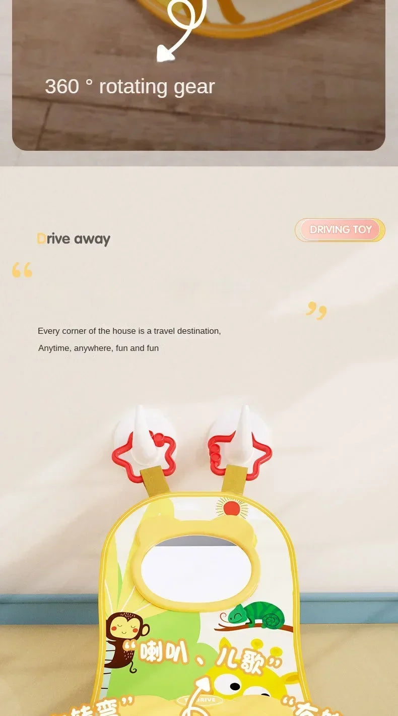 Baby Car Seat Toys Baby Toy Electric Simulate Driving Car Copilot Steering Wheel Seat Toy Hanging Toys for Baby 0 12M Hot