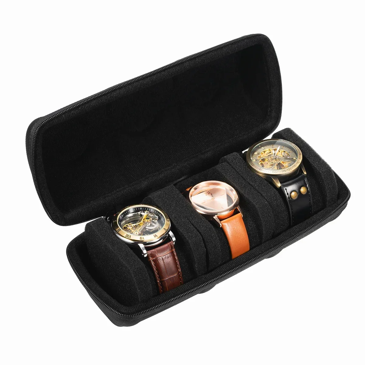 Watch Box Organizer For Men or Women Watch Travel Case Portable Storage Watch Display Holder for Wristwatches and Smart Watches