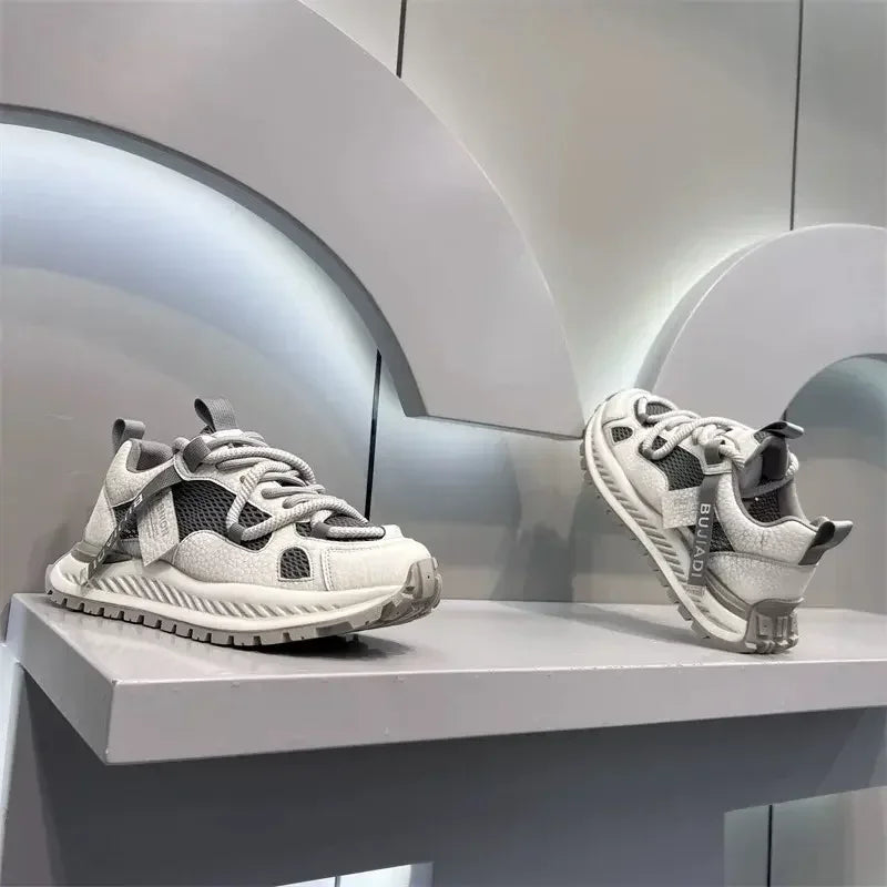 New Men Running Shoes Mesh Breathable Sneakers Lightweight Cushioning Non Slip Outdoor Sports Footwear Large Size Daily Walking