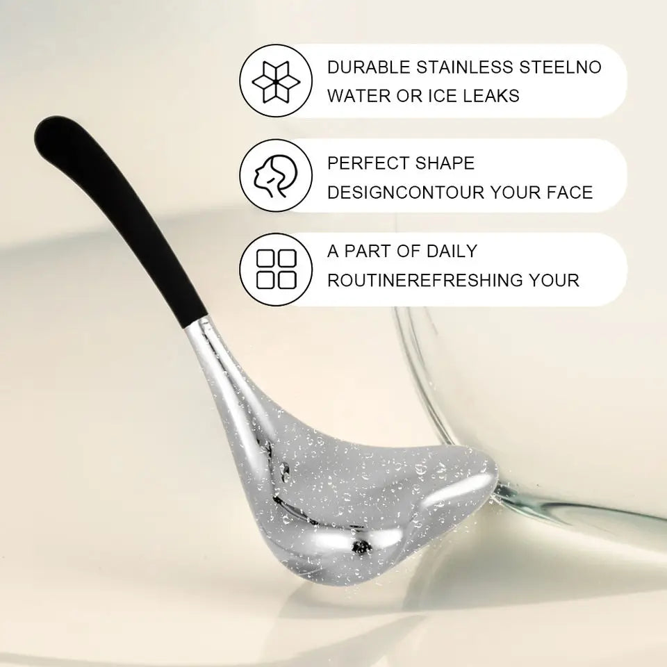 2pcs Ice Globes Stainless Steel Gua Sha Massage Cryo Sticks Facial Cooling Roller Skin Care Tool for Puffy Eye and Skin Tighten