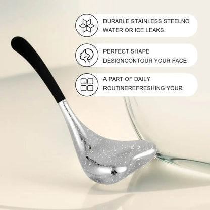 2pcs Ice Globes Stainless Steel Gua Sha Massage Cryo Sticks Facial Cooling Roller Skin Care Tool for Puffy Eye and Skin Tighten