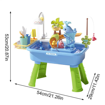 Outdoor Water Play Table for Boys Girls Sensory Activity Toys summer Outside Backyard Beach Park Daycare Preschool Patio