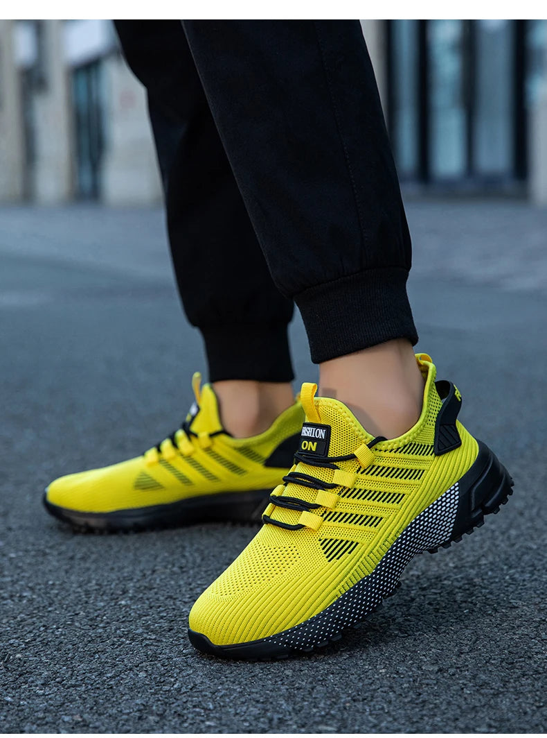 Men's Sneakers Running Shoes for Men Lightweight High Quality Mens Shoes Casual Sneaker Lace-Up Summer Sports Tennis Shoe