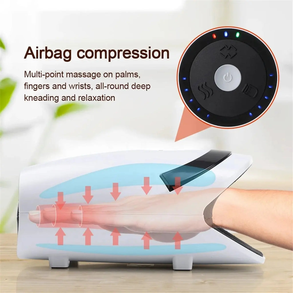 Air Pressure Heating Massager, Electric Hand Massager, Cordless Palm Finger Massager, Relieve Hand Discomfort