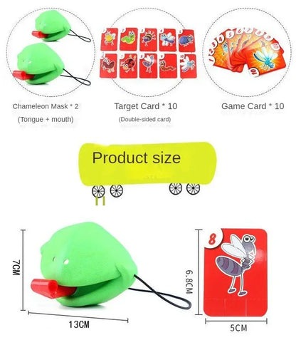 Board Games for Children Family Party Toys Frog Mask Wagging Tongue Lick Cards Antistress Funny Desktop Puzzle Game Toys