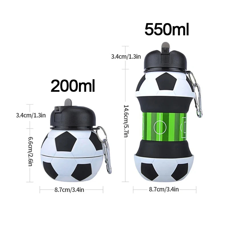 200ml/550ml Basketball Soccer Sports Ball Design Tumbler Cup - Insulated Stainless Steel Drinking Cup Gift for Men Women Kids