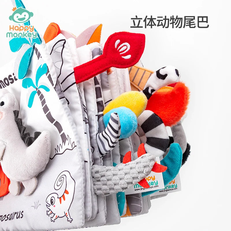 Baby Cloth Book Toys Animals Soft Learning Educational Toys For Babies Development montessori Sensory Books Baby Toys 0 12 Month