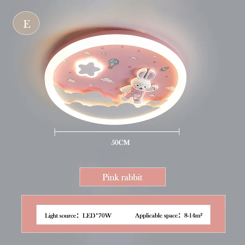 2026 Pink Rainbow Unicorn Light Princess Room Ceiling Lamps LED Warm Cute Nursery Children's Room Girl Bedroom Pegasus Ceiling L