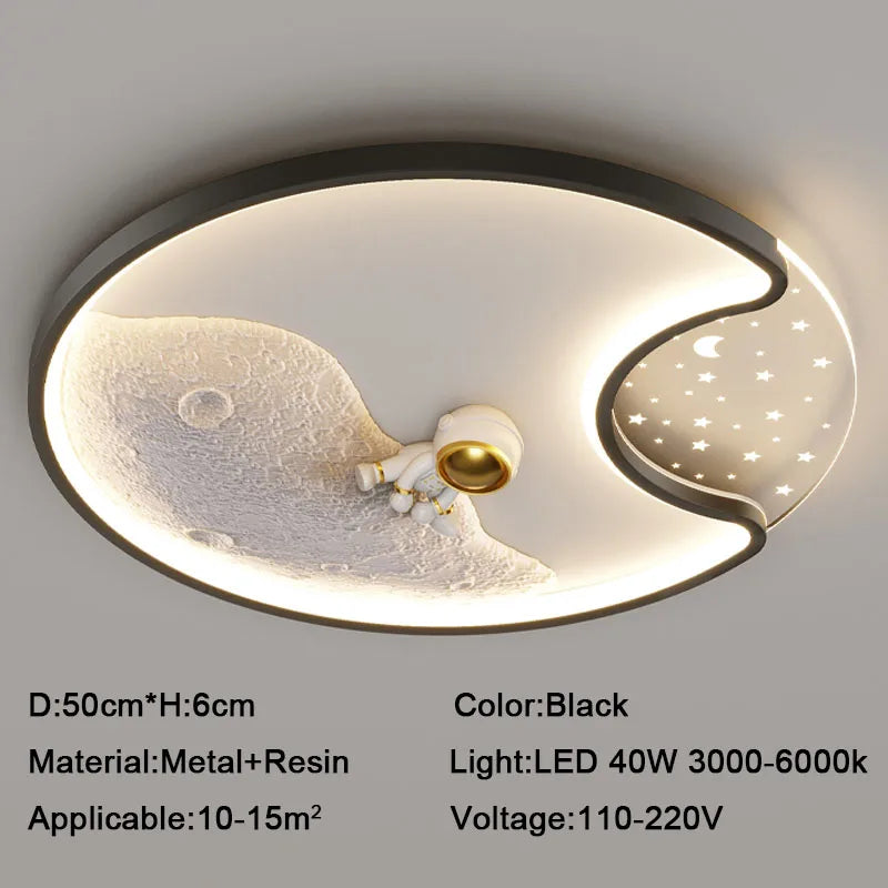 LED moon Astronaut Light Fantastic Eye Care living room bedroom girl lamp  Princess light