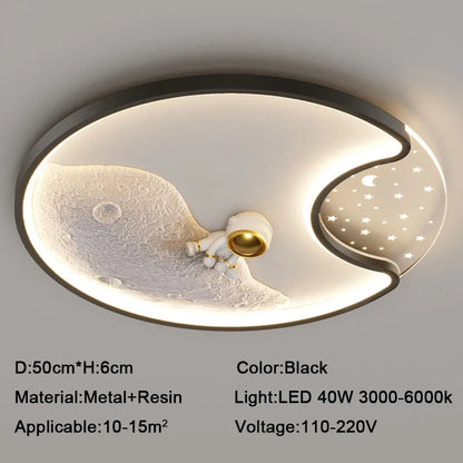 LED moon Astronaut Light Fantastic Eye Care living room bedroom girl lamp  Princess light