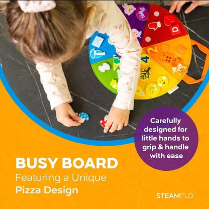 Baby Sensory Busy Board Montessori Toys,  Animal Shapes Cognition Fine Motor Training Educational Game, Portable Autism Toys