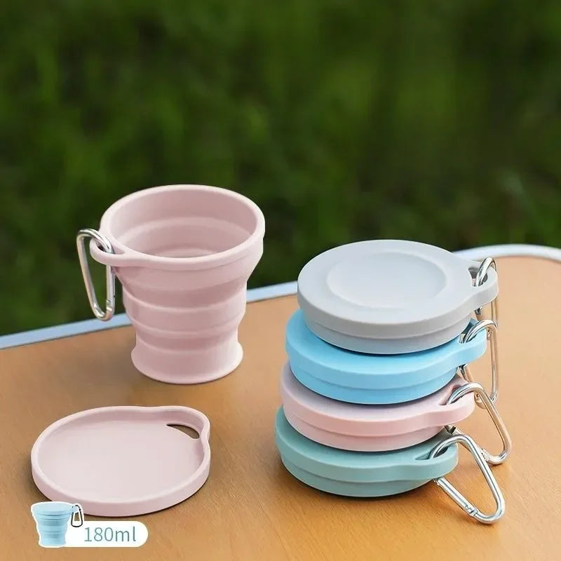 Folding Water Cup Heat-resistant Travel Portable Mouthwash Cup Hotel Toiletries Set Compressed Cup