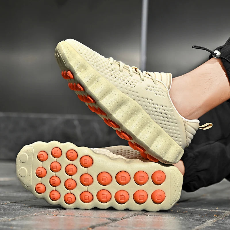 Brand Men Casual Shoes Thick Sole Soft Fashion Sneakers Summer Breathable Male Walking Shoes