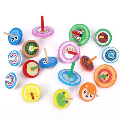 Game Spinning Top DIY Gyroscope Toys Desktop Spinning Top Wooden Rotate Gyro Wooden Gyro Toys Woode Spinning Top Toy