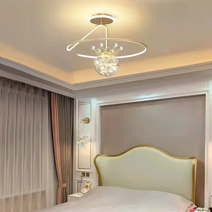Modern LED crown star Ceiling Lamp for Child Bedroom, Living, Restaurant ,Study, Home Decoration, Indoor Lighting Fixture