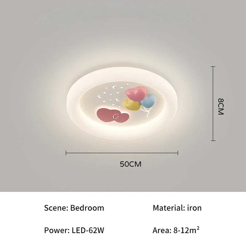 Modern Rocket Cloud Ceiling Lights Boys and Girls Bedroom Decor Light LED Warm Romantic Nursery Children's Room Ceiling Lamps