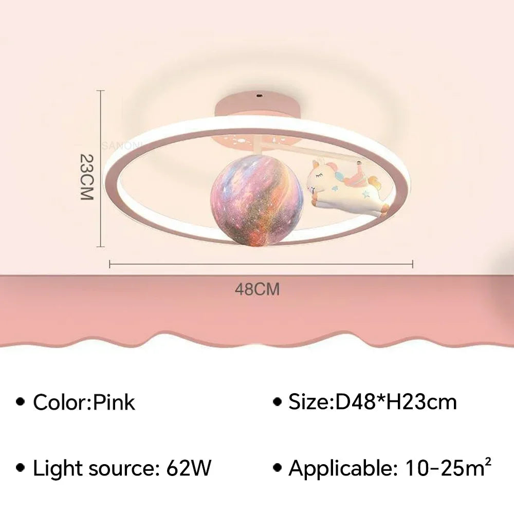 Modern LED Lovely crown star Ceiling Lamp Child Bedroom Living Restaurant Study Home Decoration Indoor Lighting Fixture Lustre