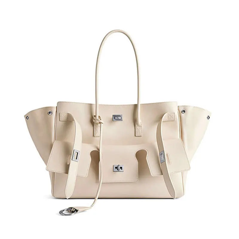 New Women's Tote Bag, Fashionable and Simple Casual Bag, High-End Shoulder Bag, Large-Capacity Commuter Bag, Trendy Handbag, Water-Repellent Shopping Bag
