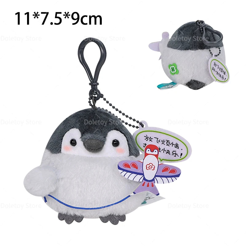 22 Styles Cute Penguin Plush Key Ring Tourist Hat Penguin Keychain For Girls Gifts Creative School Bag Keychain