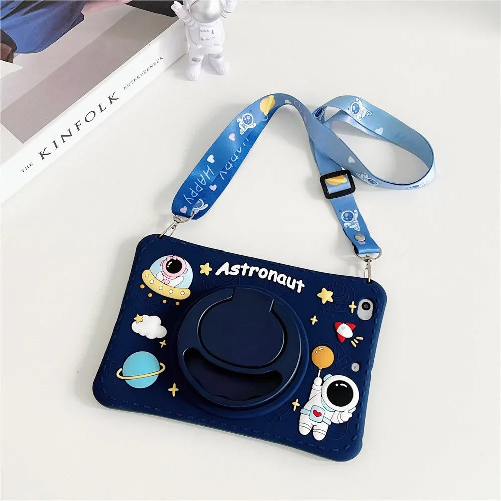 Case for Samsung Galaxy Tab A9 Plus S9 FE S8 S7 11 inch A8 10.5 A7 S6 Lite 10.4 A 10.1 8.0 T290 Kids Cartoon Tablet Stand Cover