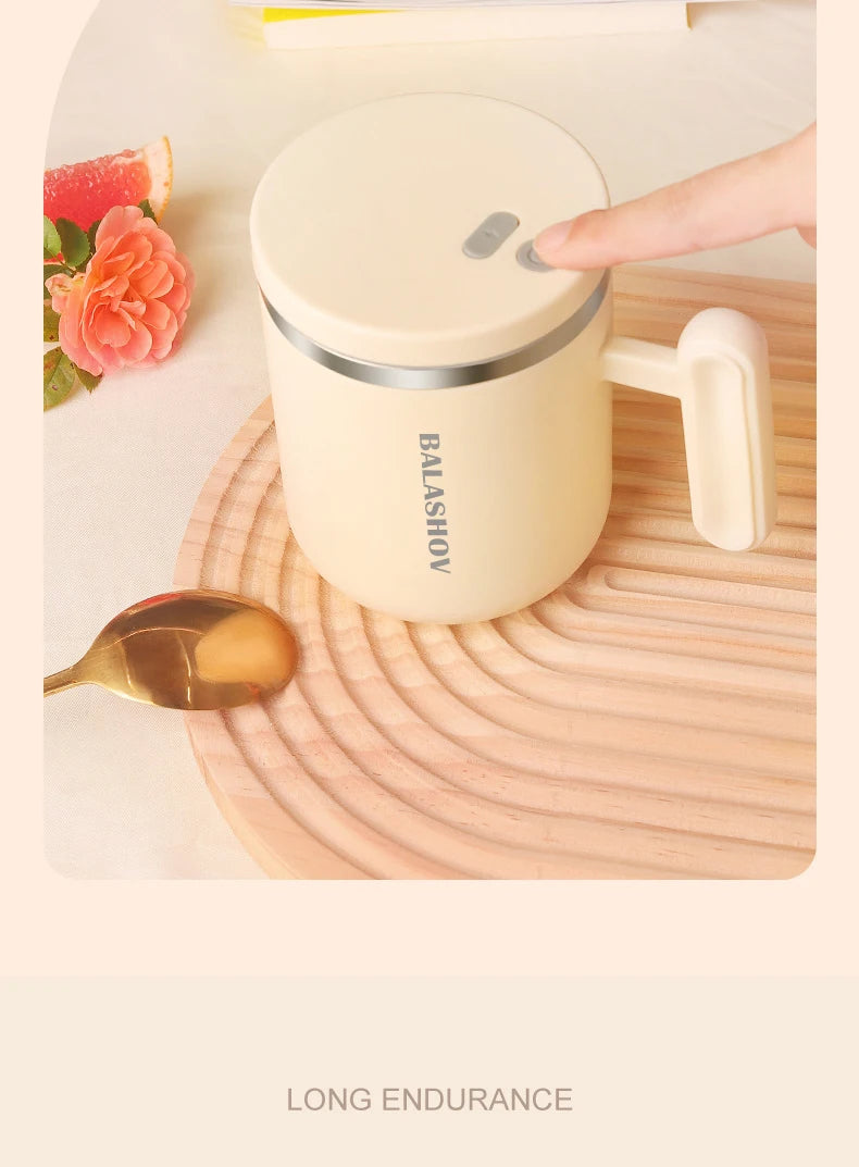 400ml Electric Automatic Self Stirring Cup Self Mixing Coffee Mug Glass Waterproof Protein Powder Stirrers for Home Office