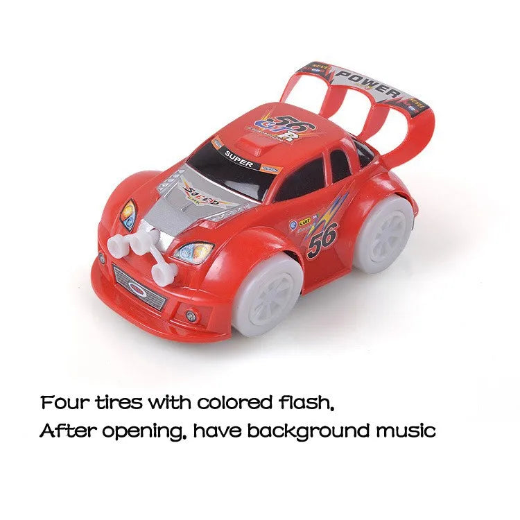 Electric Turn To Music Lights Dazzling Toy Car Model Boy Birthday Holiday Best Gift