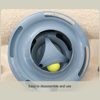 Turnable Toys 4 Levels for Cats Accessories Tower Tracks with Balls Cat Toy Interactive Intelligence Training with Fun Cat Stick