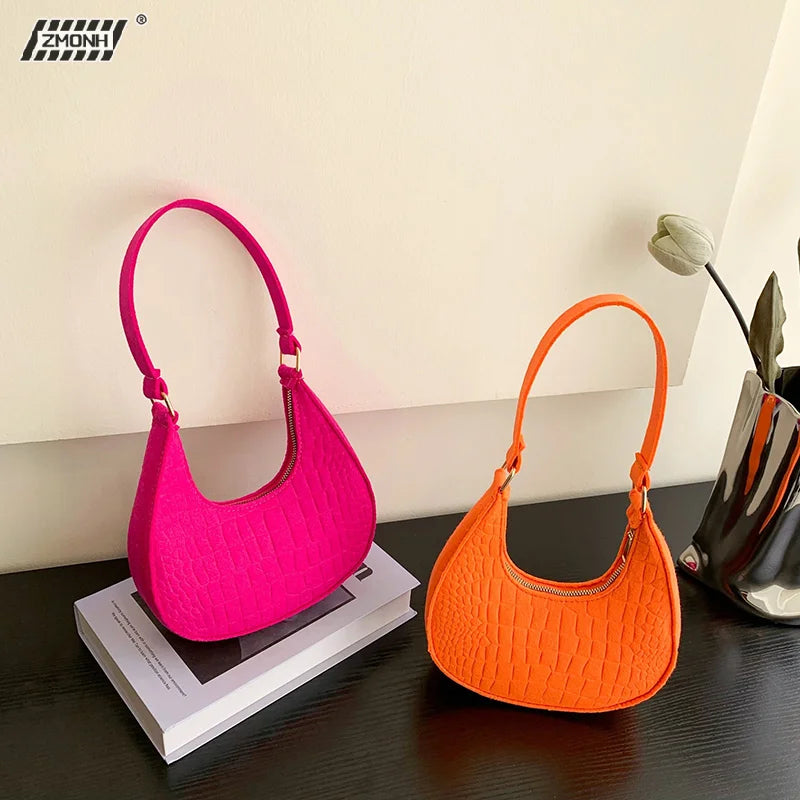 Women Top-handle Bags Autumn Winter Fashion Bag New Fashion Shoulder Bag Portable Women's Bag Bolso Mujer Handbags Felt