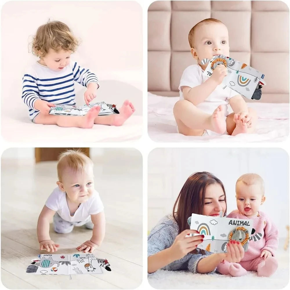 Baby Cloth Book Toys Animals Soft Learning Educational Toys For Babies Development montessori Sensory Books Baby Toys 0 12 Month