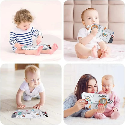 Baby Cloth Book Toys Animals Soft Learning Educational Toys For Babies Development montessori Sensory Books Baby Toys 0 12 Month