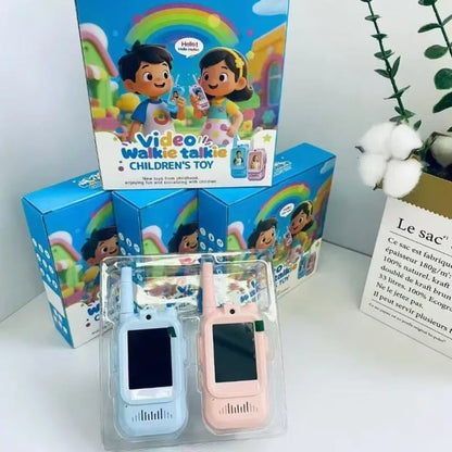 2PCS Kids Video Walkie Talkies USB Charging Indoor and Outdoor High Definition Intercom Children's Toys Birthday Gifts Ages 3-12