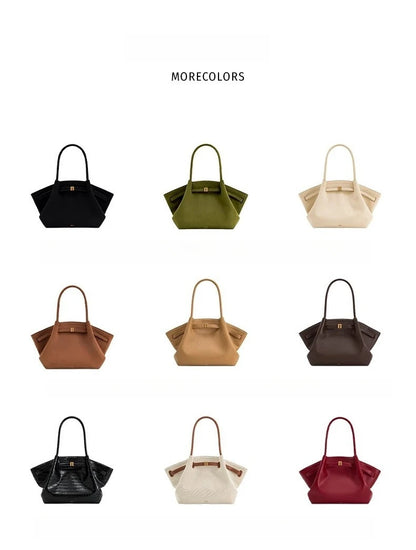 Women's Dumpling Bag Large Capacity Tote Bag Casual Shoulder Handbag 2026 New Fashion Solid Color Top-handle Bag for Work Travel