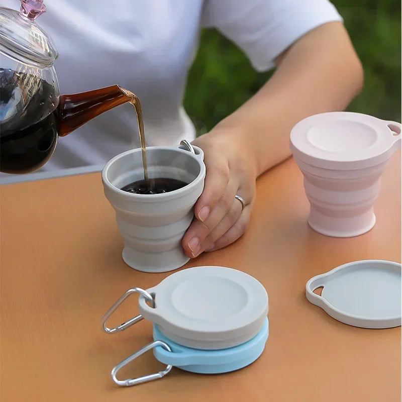 Folding Water Cup Heat-resistant Travel Portable Mouthwash Cup Hotel Toiletries Set Compressed Cup