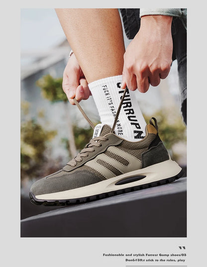 Men's shoes with a high-end feel, 2025 new trendy brand, spring and autumn season, teenage student sports running shoes, stylish