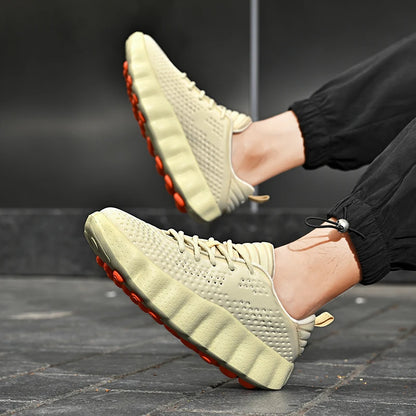 Brand Men Casual Shoes Thick Sole Soft Fashion Sneakers Summer Breathable Male Walking Shoes