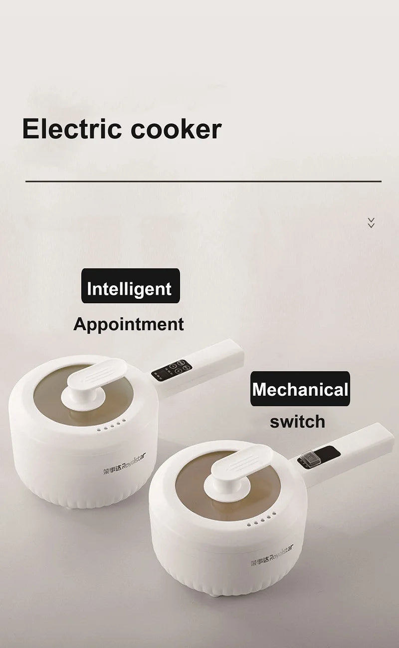 2.2L Electric Cooker Multi-Function Pot Double Layer Home High Capacity Hot Pot Noodle Cooker Non-Stick Pot Kitchen Tool 220V