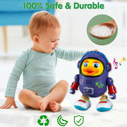 Baby Duck Toy Musical Interactive Toy Dancing Space Duck With Music Light For Boys And Girls Holiday Gifts﻿