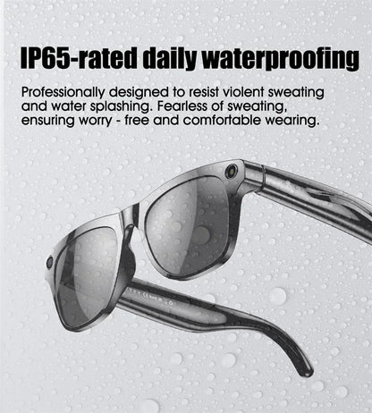 Lenovo 2026 New 8K Bluetooth AI Glasses 1200MP HD Camera Chat GPT Voice Assistant Music Player Translate Call Smart Sunglasses