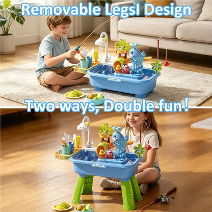 Outdoor Water Play Table for Boys Girls Sensory Activity Toys summer Outside Backyard Beach Park Daycare Preschool Patio