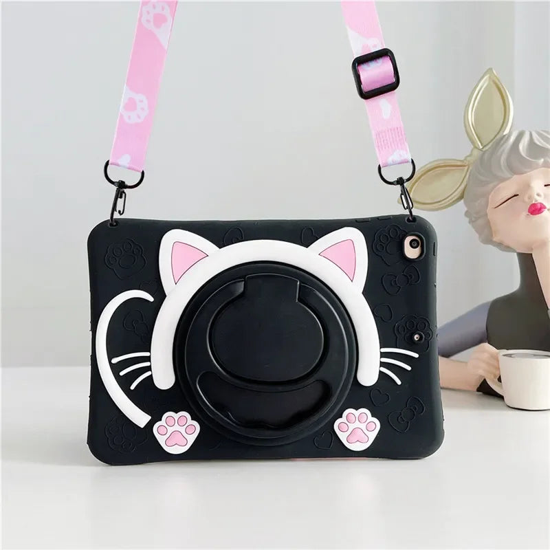 Case for Samsung Galaxy Tab A9 Plus S9 FE S8 S7 11 inch A8 10.5 A7 S6 Lite 10.4 A 10.1 8.0 T290 Kids Cartoon Tablet Stand Cover