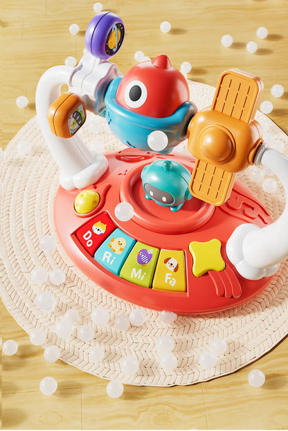 Baby Piano Toys Kids Rotating Music Piano Keyboard With Light Sound, Musical Toys For Toddlers, Early Educational Music Toy