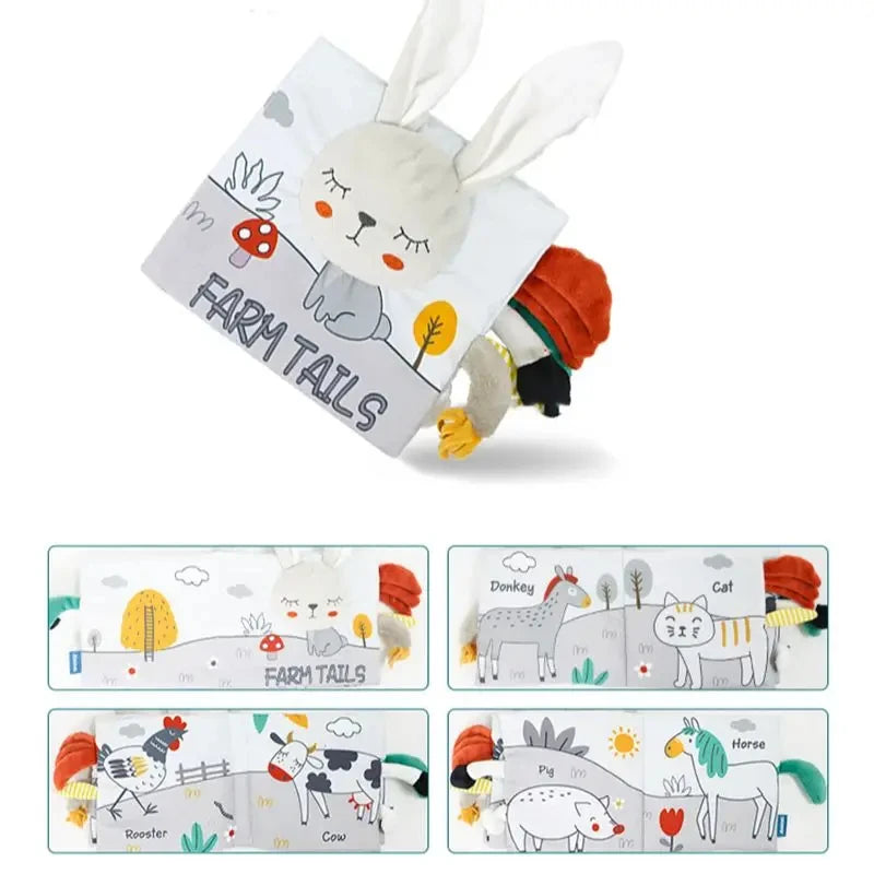 Baby Cloth Book Toys Animals Soft Learning Educational Toys For Babies Development montessori Sensory Books Baby Toys 0 12 Month